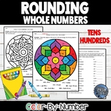 Rounding to Nearest Tens and Hundreds Color By Number