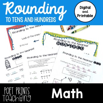 Preview of Rounding to Tens and Hundreds, Distance Learning, Google Classroom