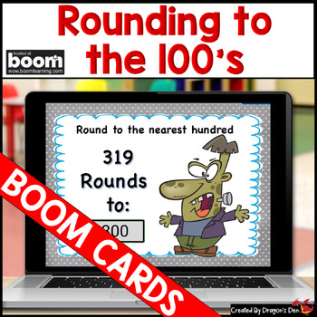 Preview of Rounding to the 100's Digital Boom Cards