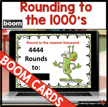 Preview of Rounding to the 1000's Digital Boom Cards