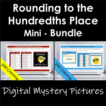 Preview of Rounding to the Hundredths Place Mini Bundle