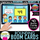 Rounding to the Nearest 10 | 0 - 100 Math Game | Boom Card
