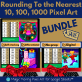 Rounding to the Nearest 10, 100, 1000 Christmas Math Pixel