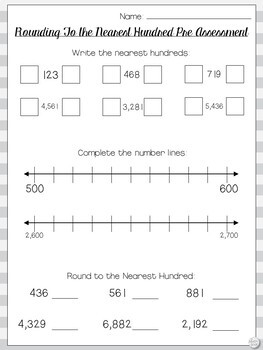 Rounding to the Nearest 10, 100, and 1000 Worksheets | Distance
