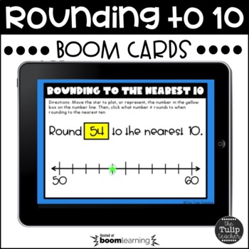 Preview of Rounding to the Nearest 10 Boom Cards™ - Digital Task Cards