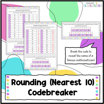 Preview of Rounding to the Nearest 10 Codebreaker Worksheet