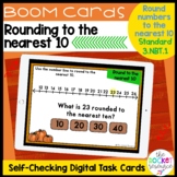 Rounding to the Nearest 10 Fall BOOM™ Cards 3.NBT.1