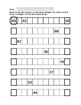 rounding to the nearest 10 worksheet by karen potter tpt