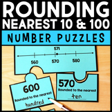 Rounding to the Nearest 10 and 100 Center - Number Puzzle 