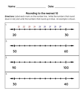 Rounding to the Nearest 10 and 100 - Scaffolded Worksheets | TpT