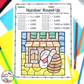 rounding to the nearest 10 or 100 worksheet by teacher