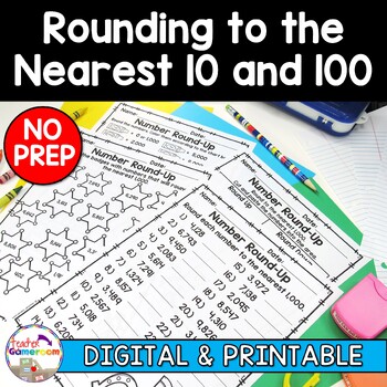 Preview of Rounding to the Nearest 10 and 100 Worksheets