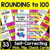 Rounding to the Nearest 100 Clip Cards Activity