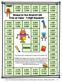 Rounding to the Nearest 100 Games by Games 4 Learning | TpT