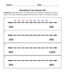 rounding to the nearest 100 scaffolded worksheets by iachieve tpt