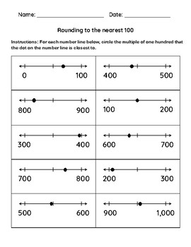 Rounding to the Nearest 100 - Scaffolded Worksheets by Start Smart Stay ...