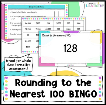 Preview of Rounding to the Nearest 100 Whole Class Bingo PPT Game