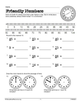 Rounding to the Nearest 10s, 100s, and 1000s Practice Worksheets