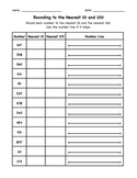 Rounding to the Nearest 10s and 100s - three worksheets