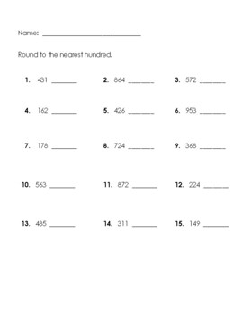 Rounding to the Nearest Hundred by Erin Kennedy | TpT