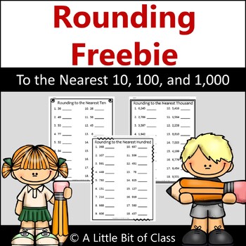 Preview of Rounding to the Nearest Ten, Hundred, and Thousand Freebie