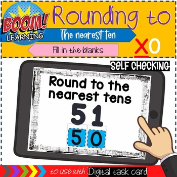 Preview of Rounding to the Nearest Ten, Round to 10 Place Value | Boom Cards