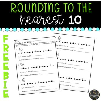 Preview of Rounding to the Nearest Ten Worksheet FREEBIE