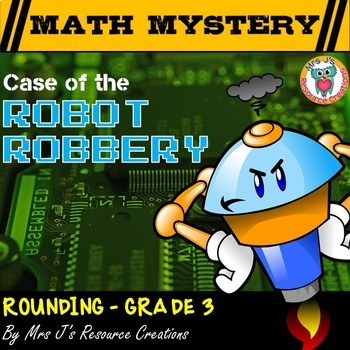 Preview of Rounding to the Nearest Ten and Hundred: Math Mystery Game Activity 3rd Grade