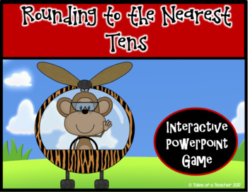 Preview of Rounding to the Nearest Tens ~ Interactive PPT Game