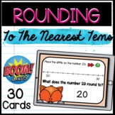 Rounding to the Nearest Tens Place (Through 100) Boom Card