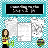 Rounding to the Tens - Adding with 2 Digit Numbers, Color by Code