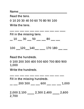 Preview of Rounding to the Tens and Hundreds