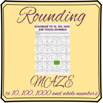 Preview of Rounding to the nearest 10, 100 and 1000 and whole numbers maze