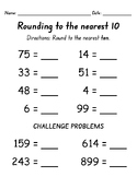 Rounding to the nearest 10 and 100 (save paper, print 4 in