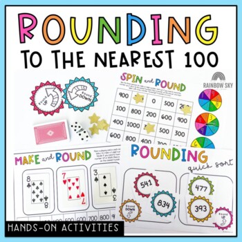 Preview of Rounding to the nearest 100 | Rounding to 100 Math Centers