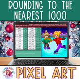 Rounding to the nearest 1000 Christmas Math Pixel Art Myst