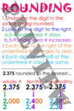 Rounding with Decimals Anchor Chart (poster)
