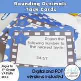 Rounding Decimals Task Cards (Math SOL 5.1) {Digital & PDF