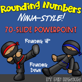Preview of Rounding Using a Number Line PowerPoint: Rounding to the Nearest 10 and 100