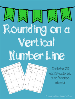 Preview of Rounding on a Vertical Number Line Pack