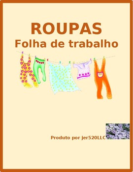 Preview of Roupa (Clothing in Portuguese) Colore Worksheet 1