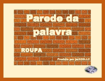 Preview of Roupa (Clothing in Portuguese) Word Wall