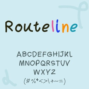 Preview of Routeline.  Font