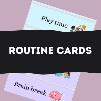Preview of Visual Schedule Routine Labels - Childcare & Behavior Management Support - ASD