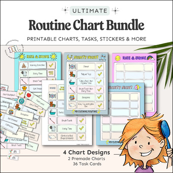 Routine Charts For Kids | Daily Routine | Morning Routine Visual Schedule