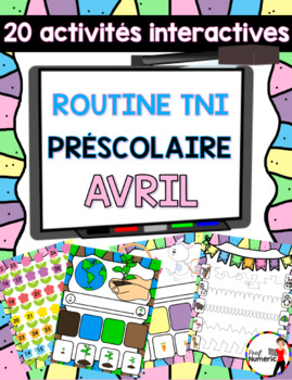 Preview of FRENCH morning work - Routine du matin TNI au préscolaire - AVRIL