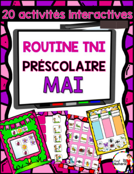 Preview of FRENCH morning work - Routine du matin TNI au préscolaire - MAI