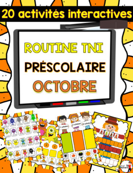 Preview of FRENCH morning work - Routine du matin TNI au préscolaire - OCTOBRE