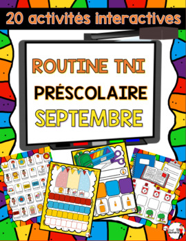 Preview of FRENCH morning work - Routine du matin TNI au préscolaire - SEPTEMBRE