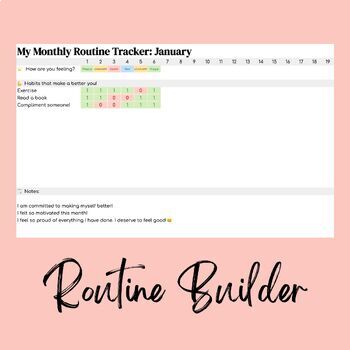 Preview of Routine Tracker for Students and Teachers Alike!